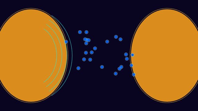 Neural Synapse Signal Transmission Loop, 3D Neuroscience Animation of Neurotransmitter Vesicles Crossing Synaptic Cleft 4K