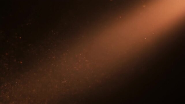 Warm copper dust drifting through diagonal light
