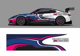 Fototapeta premium Velocity Prism Apex Motion Edition Race Car and Wrap Design