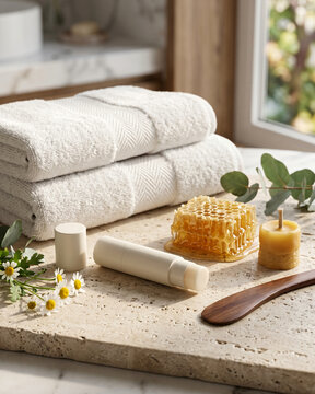 Luxury Beeswax Lip Balm with Natural Honeycomb.