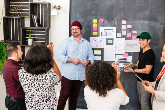 Creative team brainstorming session photo
