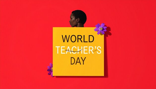 World Teachers&rsquo; Day sticky note illustration