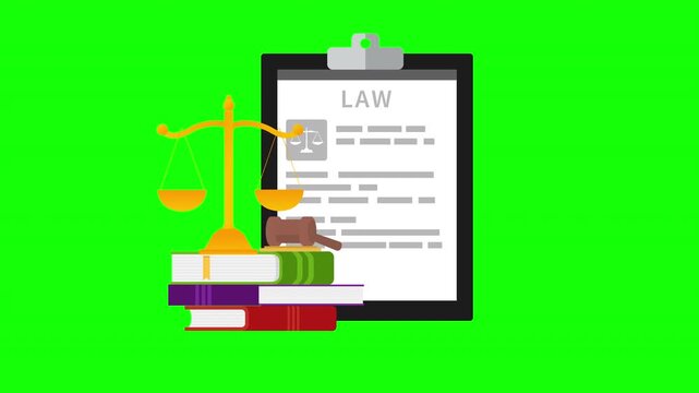 Legal Law Concept with Document, Justice Scales, Gavel, Books and Briefcase for Professional Legal Services