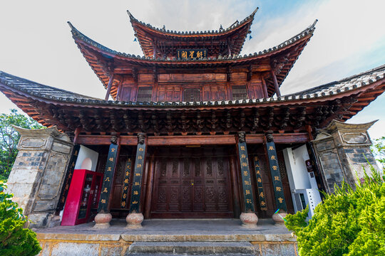 Traditional ancient Chinese gate building in Dali ancient town, Yunnan province, China
