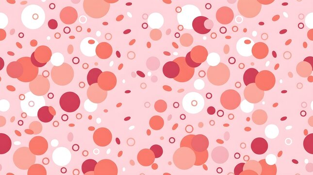 Playful Abstract Confetti Pattern with Pink and Red Circles

 Seamless Retro Polka Dot Background with Floating Bubbles

Festive Geometric Dots and Rings Texture on Light Pin