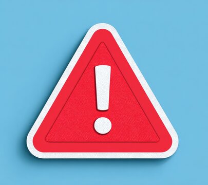Red triangular warning sign with exclamation mark (2)