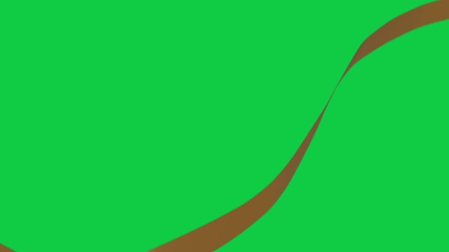 Ribbon entering left, curving into twist to reveal silver underside and highlight on transparent bg