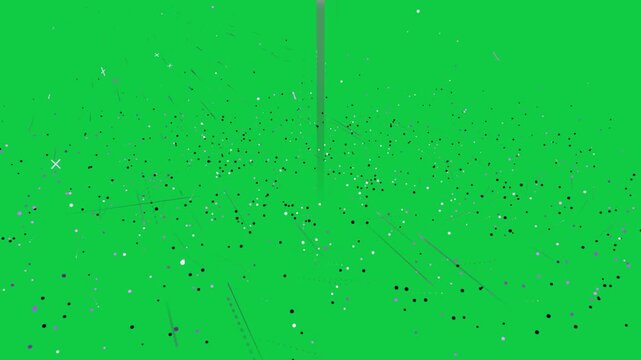 Sparse dots forming rings, spiraling down metal pillar, showing orbit flow on transparent backdrop
