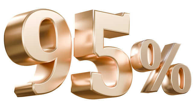 Shiny Metallic 95 Percent Sale Icon