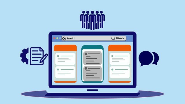 Ai search engine optimization and digital management concept