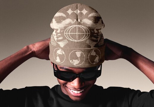 Beanie Mockup For Apparel And Branding Design