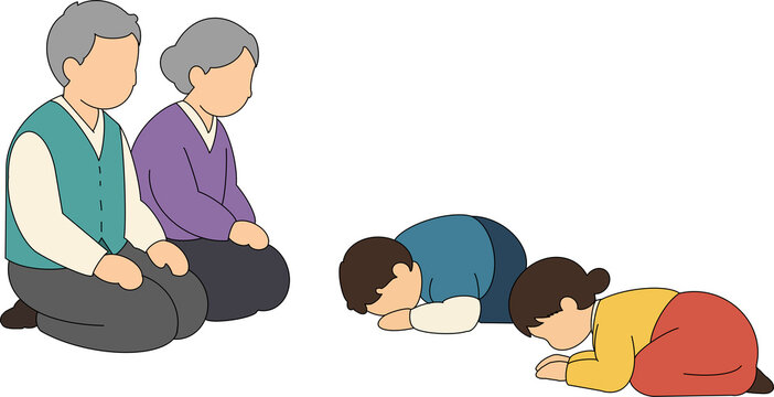 세배하는 아이들