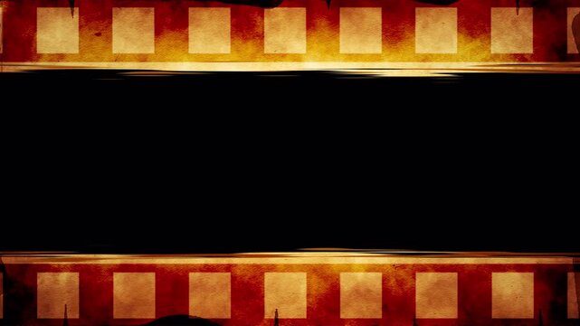 Aged Paper Frame with Horizontal Cinema and Shaking Effect On Alpha Loop
