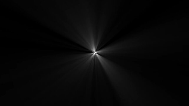 sunbeam light rays. bright glowing energy beams with abstract flare effect. sunlight burst and radiant shine overlay on black background. seamless 4k loop.
