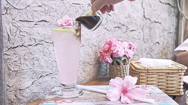 A premium black coffee blended with fresh lychee juice, creating a refreshing and elegant specialty beverage.