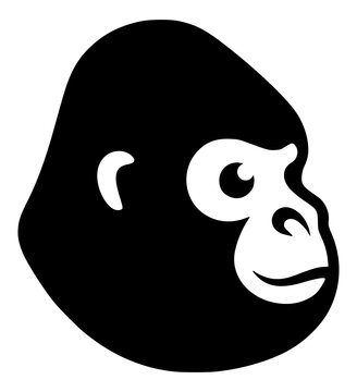 gorilla marketing logo icon vector