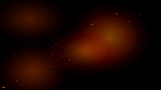 Glowing Fire Embers and Flying Sparks Overlay Animation with Fiery Smoke Clouds on Transparent Background in 10s Loop