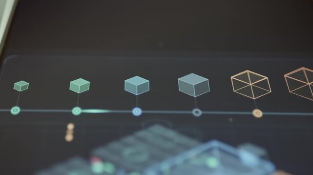 capacity expansion timeline progresses from cubes to wireframes