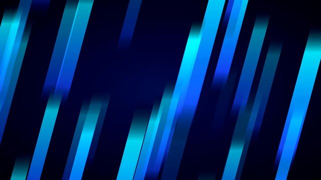 Abstract blue diagonal light streaks with motion blur for high speed technology background