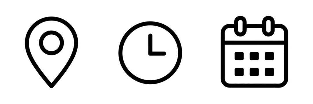 time address date icon vector illustration for calendar and location design