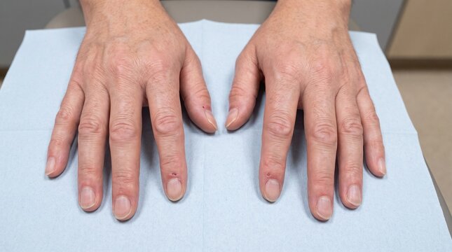 Scleroderma with Tight Thickened Skin of the Fingers