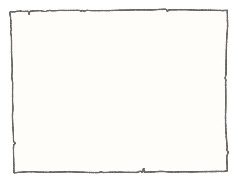 Hand drawn rough rectangular border