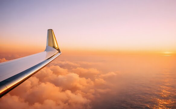 Private Jet Wing Horizon