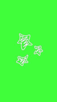 Hand drawn star doodle animation with a sketchy line style, perfect for playful illustrations, education, social media, children's content, stickers, titles, and creative design projects.
