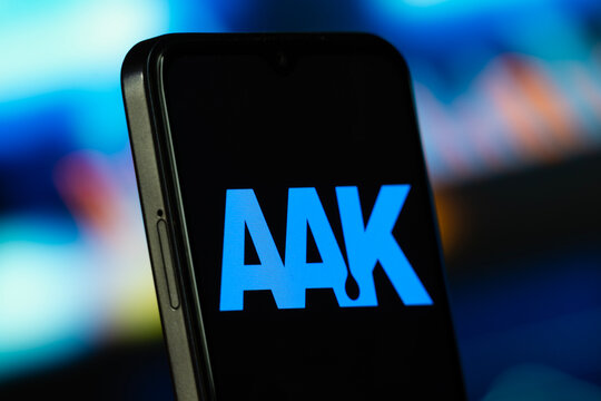 Stockholm, Sweden- 8 July 2026: AAK logo is seen on a smartphone.