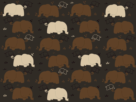 seamless pattern with elephant