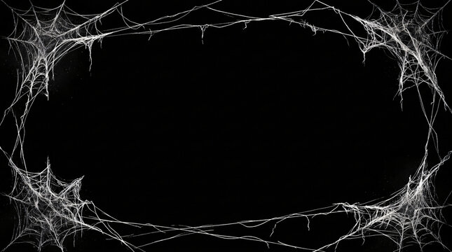 Halloween Spider Web on a black background