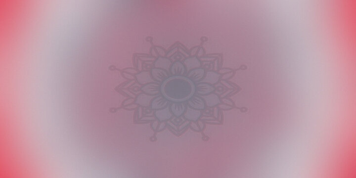 Elegant floral mandala pattern centered on a soft gradient pink and white backdrop art.