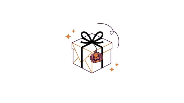 Halloween Gift Box, Trick or Treat Present, Jack-o'-lantern