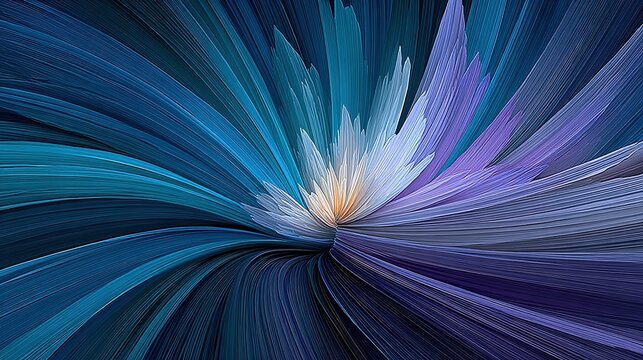 Dynamic Abstract Art with Radiating Light and Color Streaks in Motion