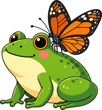 Butterfly Riding Frog