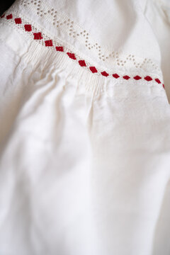 Traditional Ukrainian Embroidered Shirt from Chernihiv Region, Recreated from Historical Heritage
