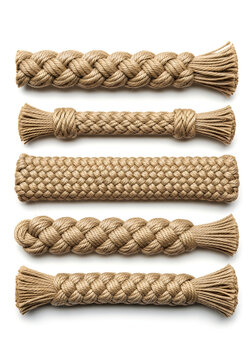 Handmade natural rope braid variations