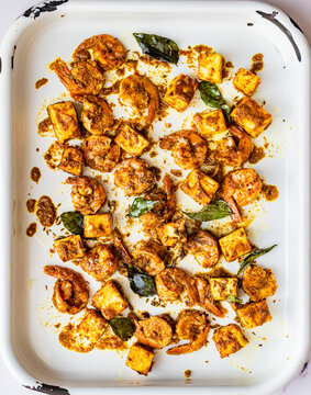 Prawn Paneer Traybake