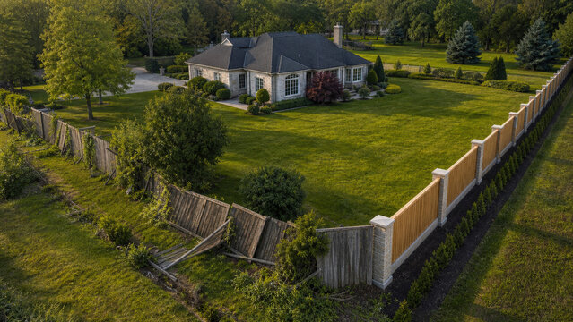 Clear Residential Property Boundaries with Fenced Large Garden and Detached Home
