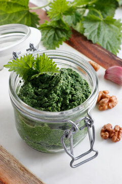 Nettle and walnut pesto