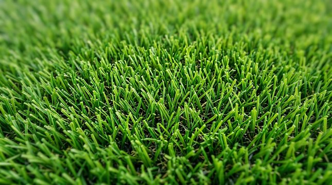 Green Artificial Grass Turf Texture Close Up Macro Background for Sports Field Landscaping and Outdoor Garden Design Use