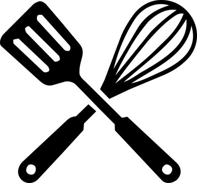 Spatula and Whisk Vector Icon