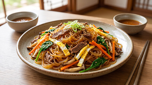 Inviting Korean Chuseok Japchae Sweet Potato Noodles