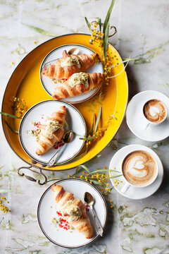 Cornettoes and cappucchino