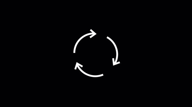 Reload three arrow animation 4k alpha channel