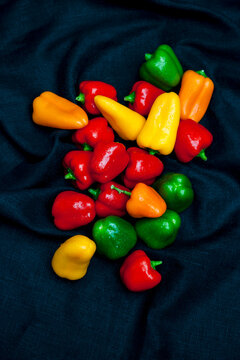 Red - green and yellow mini peppers