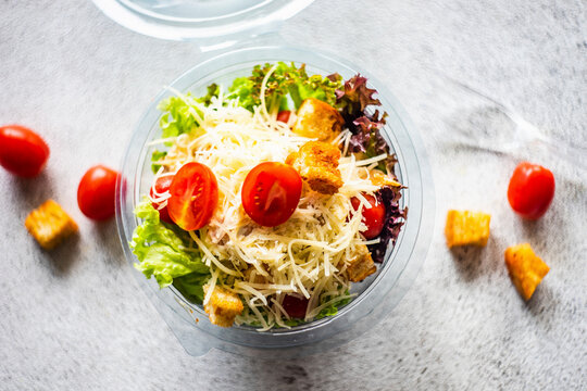 Street food salad with healthy vegetable