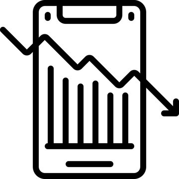 Stock market decline showing financial losses