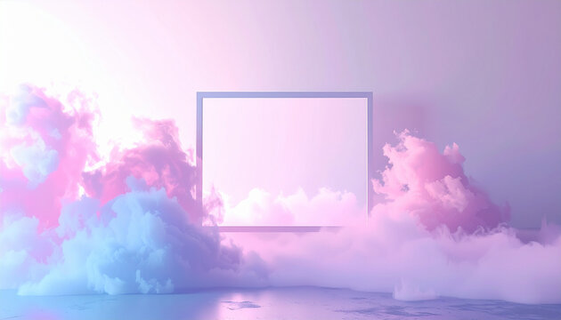 Ethereal television screen pink blue smoke desktop wallpaper