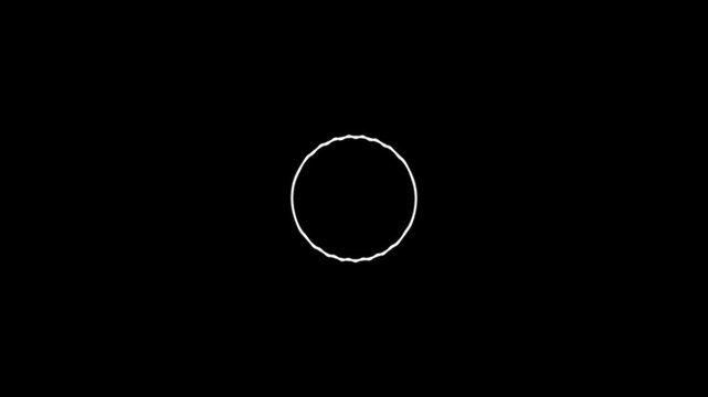 loading icon animation, in which a circle rotates on a black background